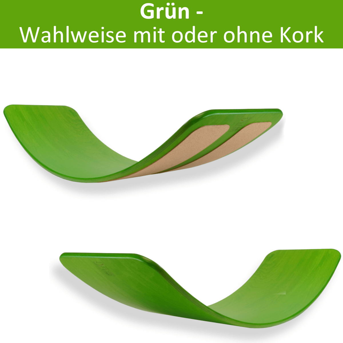 das.Brett Balance Board Grün - Mit oder ohne Korkstreifen das.Brett Balance Board Grün - Mit oder ohne Korkstreifen