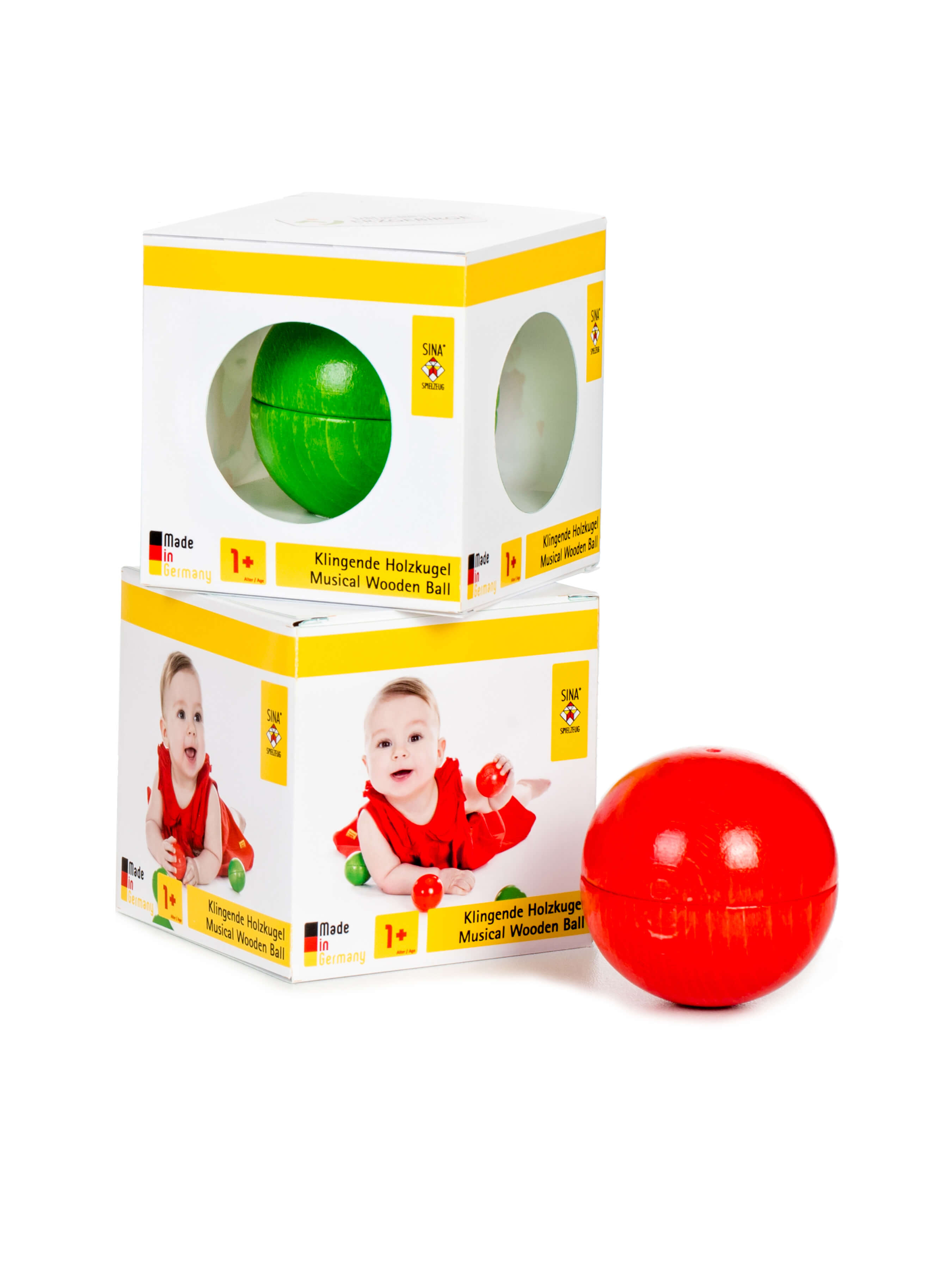 Klangkugeln 2er-Pack | Klingende Holzkugeln