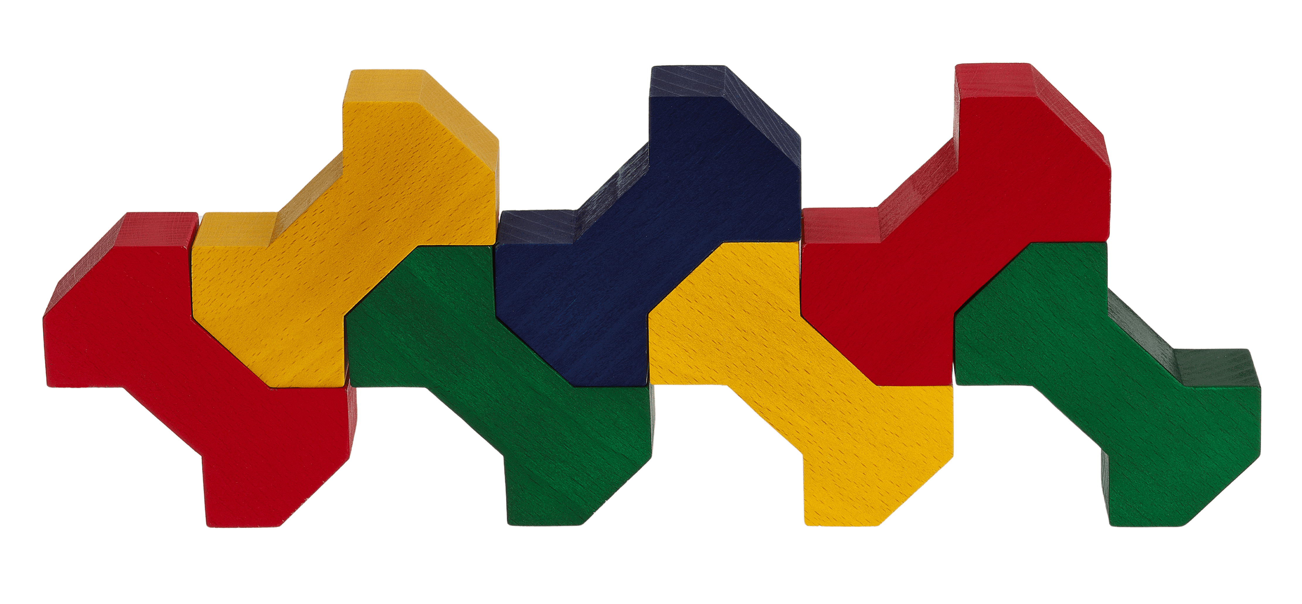 Baubeispiel Bone Holzbausteine Nr. 2, Sina Spielzeuge Alle Bone Holzbausteine auf weißem Hintergrund: Baubeispiel Nummer 2