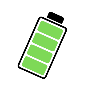 Icon für das Beratungs- und Begleitangebot von Wundertiv, Mira Dahm - Symbolbild Energie Eine Grafik einer voll geladenen Batterie.