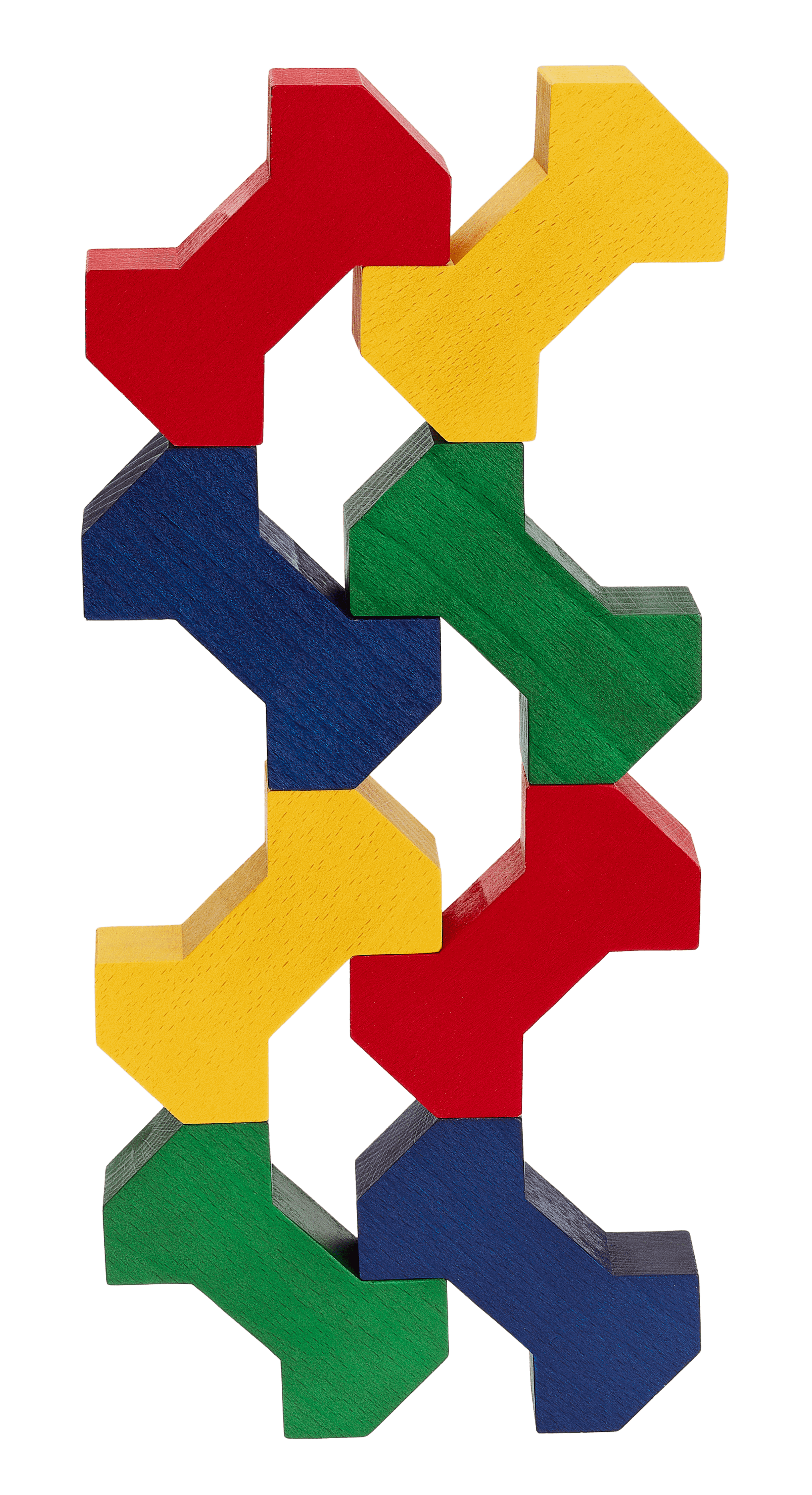 Baubeispiel Bone Holzbausteine Nr. 3, Sina Spielzeuge Alle Bone Holzbausteine auf weißem Hintergrund: Baubeispiel Nummer 3