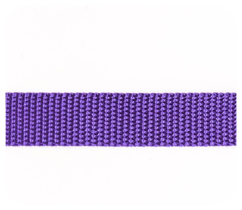 Detailbild von leichten lila Gurtband Leichtes Lila Gurtband auf weißem Hintergrund
