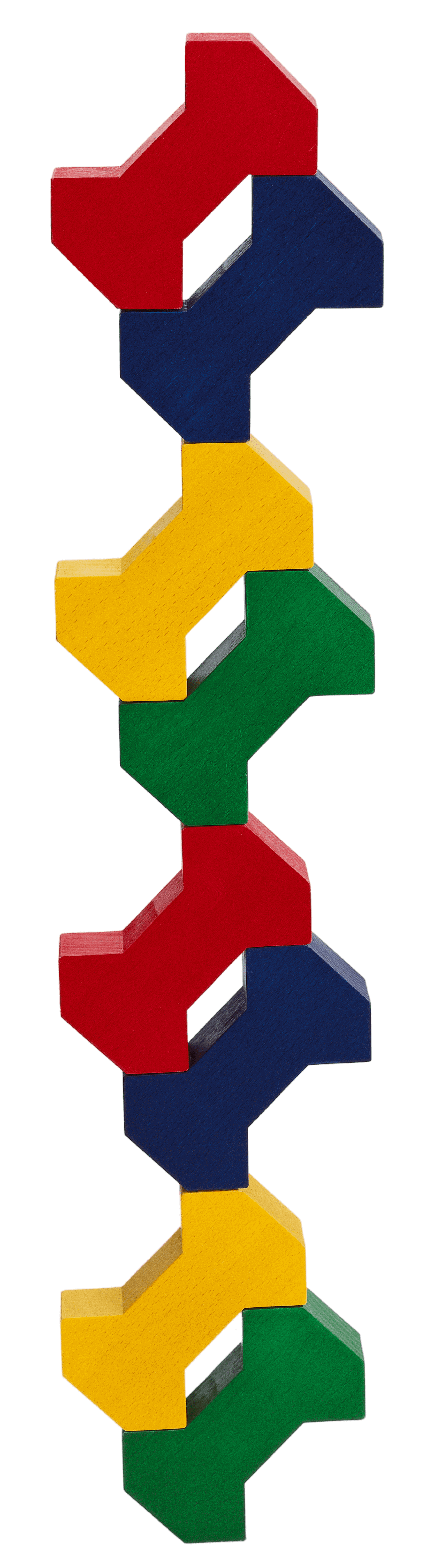 Baubeispiel Bone Holzbausteine Nr. 1, Sina Spielzeuge Alle Bone Holzbausteine auf weißem Hintergrund: Baubeispiel Nummer 1