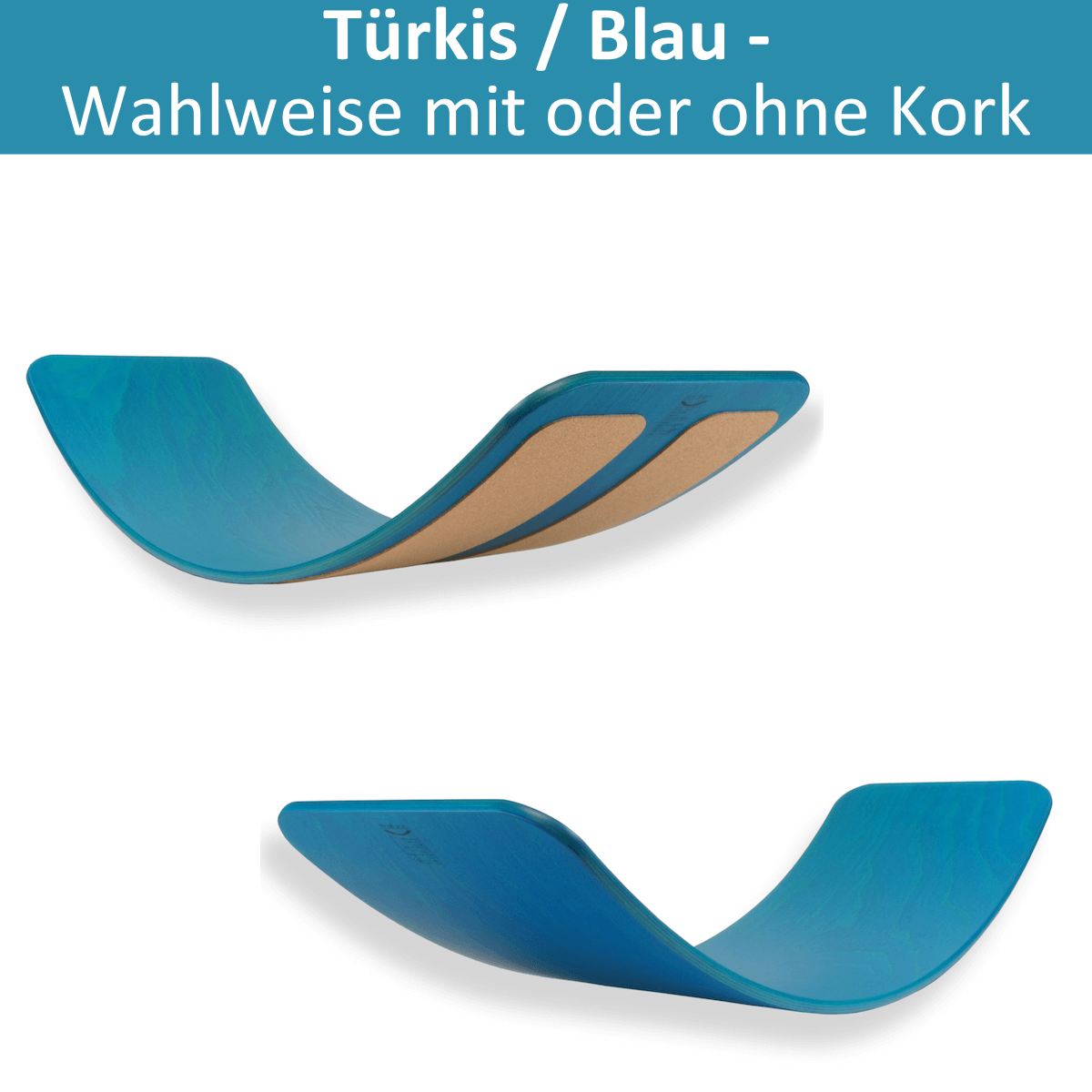 das.Brett Balance Board Türkis / Blau / Mint - Mit oder ohne Korkstreifen